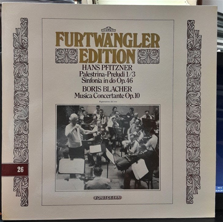 FURTWÄNGLER EDITION - PFITZNER: PALESTRINA, BLACHER: MUSICA CONCERTANTE, BERLINER PHILHARMONIKER, WILHELM FURTWÄNGLER (1982) - PLAK 2.EL