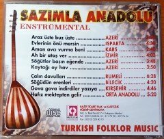 SAZIMLA ANADOLU / ENSTRÜMENTAL TURKISH FOLKLOR MUSIC CD 2.EL