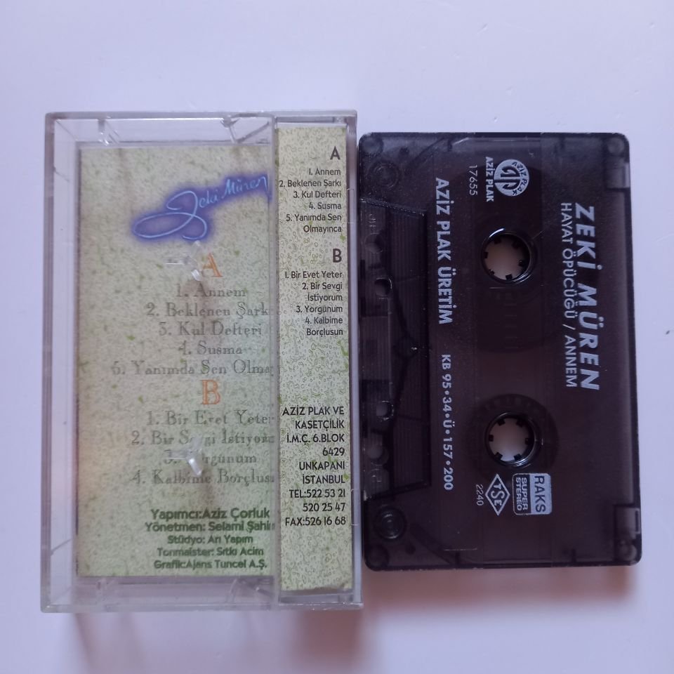 ZEKİ MÜREN - BEKLENEN ŞARKILAR / ANNEM / SUSMA (1995) - KASET 2.EL