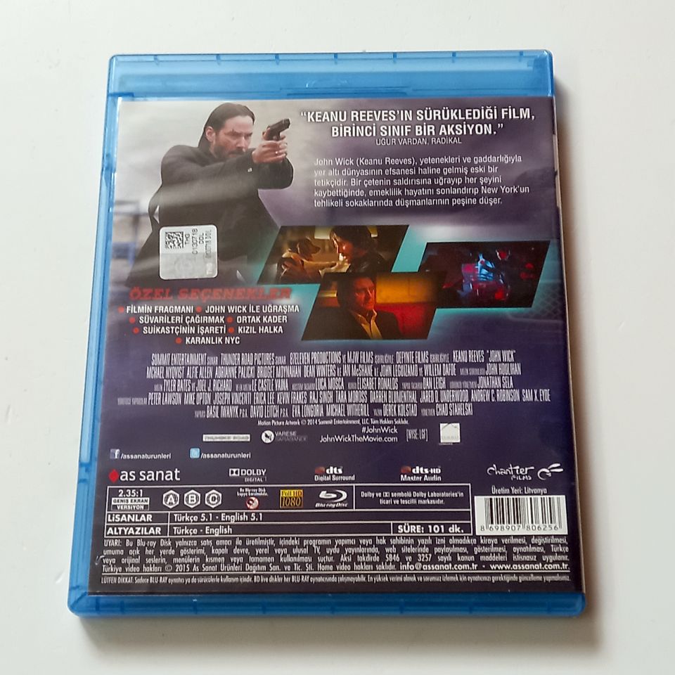 JOHN WICK - KEANU REEVES, MICHAEL NYQVIST, YÖN.: CHAD STAHELSKI - BLU-RAY 2.EL