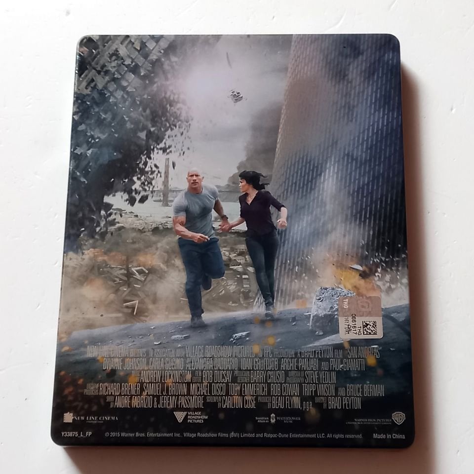 SAN ANDREAS 3D - DWAYNE JOHNSON, CARLA GUGINO  - YÖN.: BRAD PEYTON - İKİ DİSK BLU-RAY + BLU-RAY 3D STEELBOOK METAL KUTU 2.EL
