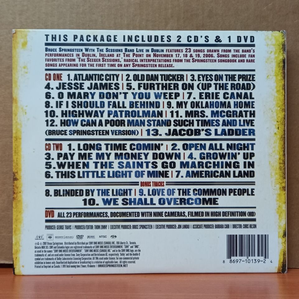 BRUCE SPRINGSTEEN WITH THE SESSIONS BAND - LIVE IN DUBLIN (2007) - 2CD+DVD 2.EL