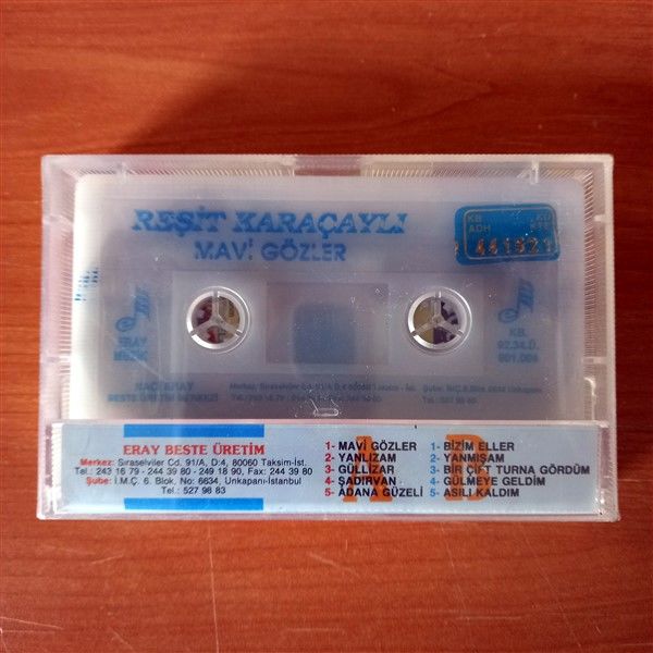 REŞİT KARAÇAYLI - MAVİ GÖZLER (1992) - KASET ERAY MÜZİK SIFIR