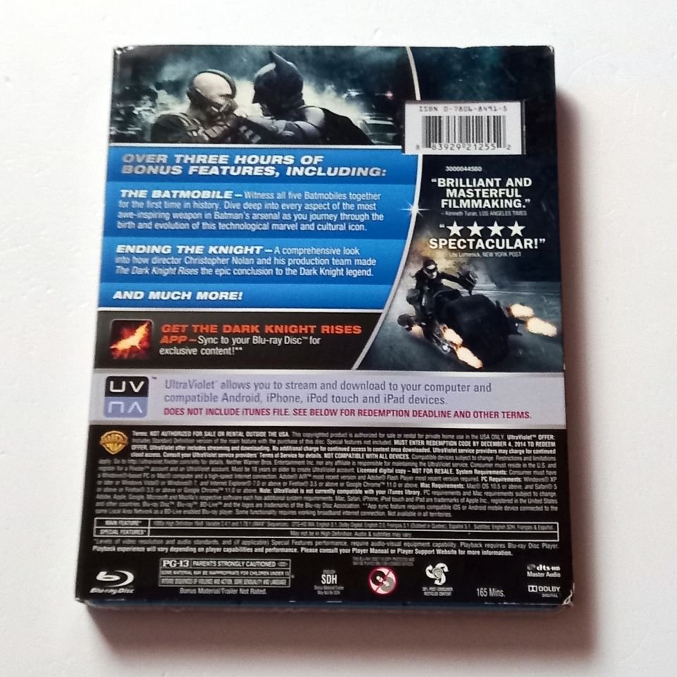 THE DARK KNIGHT RISES - CHRISTIAN BALE, MICHAEL CAINE, GARY OLDMAN - YÖN.: CHRISTOPHER NOLAN - BLU-RAY + DVD HOLOGRAM SLIPCASE SLIPCASE SIFIR 1. BÖLGE TR ALTYAZI YOKTUR