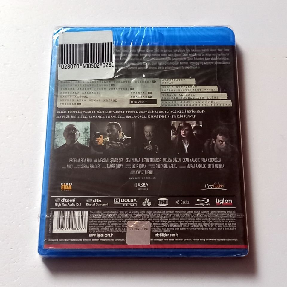 AV MEVSİMİ - ŞENER ŞEN, CEM YILMAZ, ÇETİN TEKİNDOR - YÖN.: YAVUZ TURGUL - BLU-RAY SIFIR