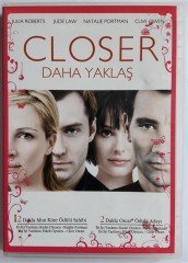 CLOSER - DAHA YAKLAŞ - JULIA ROBERTS - JUDE LAW - NATALIE PORTMAN - CLIVE OWEN - DVD 2.EL