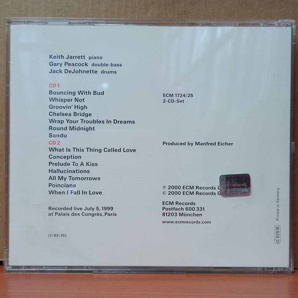 KEITH JARRETT, GARY PEACOCK, JACK DEJOHNETTE - WHISPER NOT [LIVE IN PARIS 1999] (2000) - 2CD 2.EL
