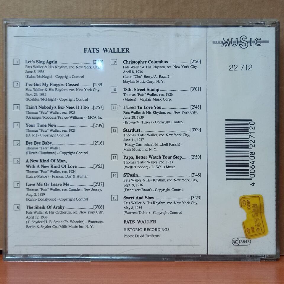 FATS WALLER – FATS WALLER - CD 2.EL