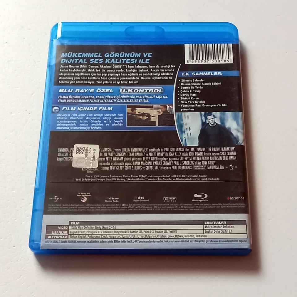 SON ULTİMATOM / THE BOURNE ULTIMATUM - MATT DAMON, JULIA STILES - YÖN.: PAUL GREENGRASS - BLU-RAY 2.EL
