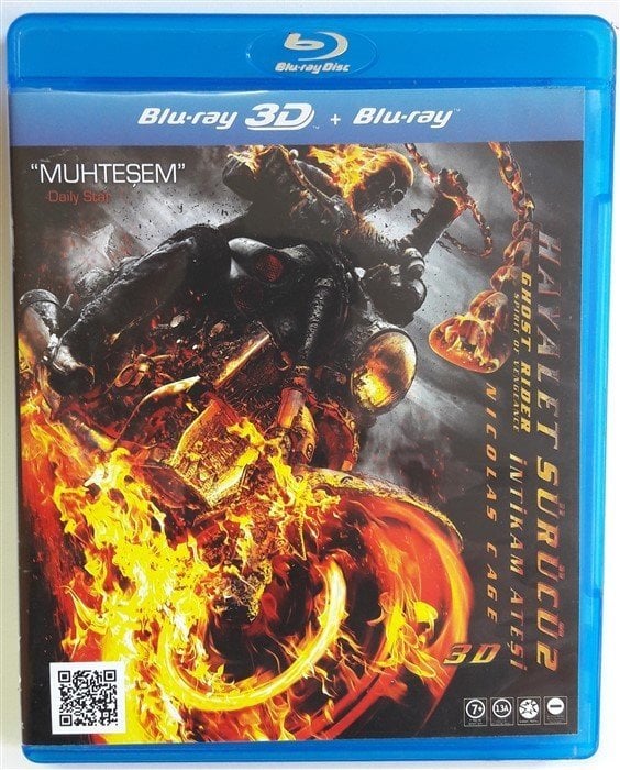HAYALET SÜRÜCÜ 2 İNTİKAM ATEŞİ - GHOST RIDER SPIRIT OF VENGANCE - NICHOLAS CAGE - 3D BLU-RAY 2.EL