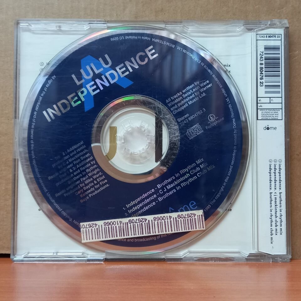 LULU - INDEPENDENCE (1993) - CDSINGŞE 2.EL