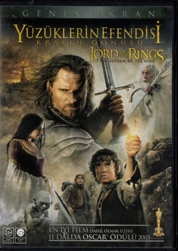 THE LORD OF THE RINGS THE RETURN OF THE KING - YÜZÜKLERİN EFENDİSİ KRALIN DÖNÜŞÜ - PETER JACKSON  - DVD 2.EL