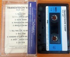 TRANSVISION VAMP - POP ART (1988) MMY CASSETTE MADE IN TURKEY ''USED'' PAPER LABEL