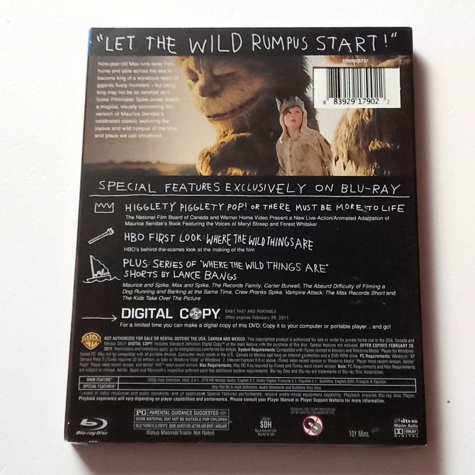 WHERE THE WILD THINGS ARE - MAX RECORDS, CATHERINE O'HARA, FOREST WHITAKER - YÖN.: SPIKE JONZE - BLU-RAY + DVD SLIPCASE SIFIR 1. BÖLGE TR ALTYAZI YOKTUR