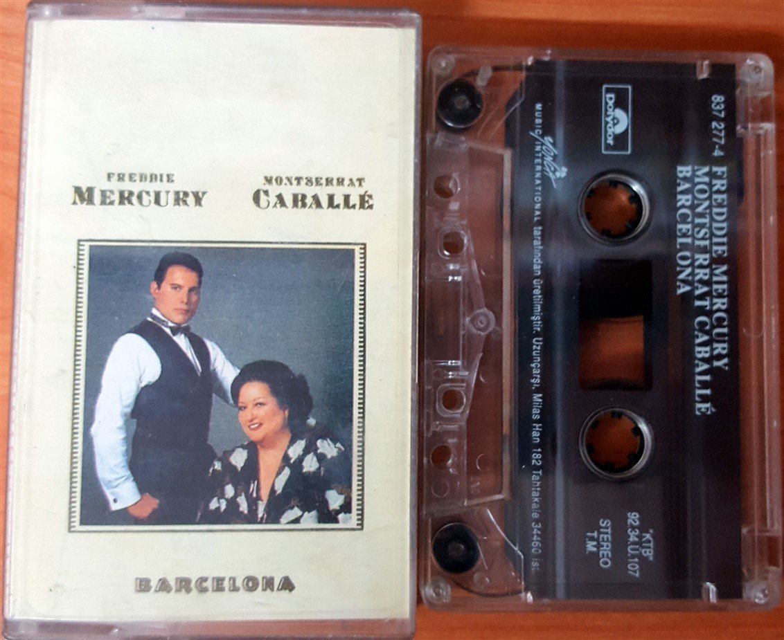 FREDDIE MERCURY & MONTSERRAT CABALLE - BARCELONA (1992) YONCA CASSETTE MADE IN TURKEY ''USED''