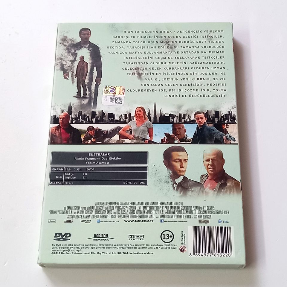 TETİKÇİLER / LOOPER - BRUCE WILLIS, JOSEPH GORDON-LEVITT, EMILY BLUNT, YÖN.: RIAN JOHNSON  - DVD SLIPCASE 2.EL
