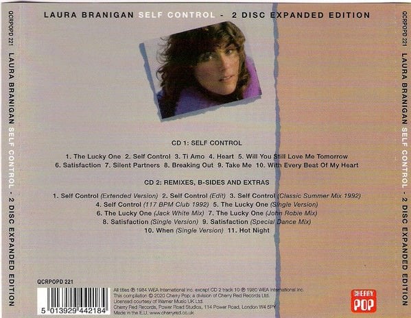 LAURA BRANIGAN – SELF CONTROL (1984) - 2CD REMASTERED 2020 EXPANDED EDITION JEWEL CASE AMBALAJINDA SIFIR