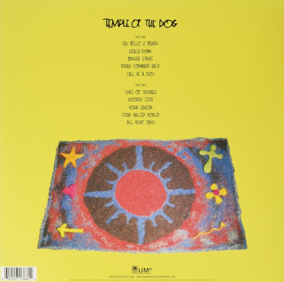 TEMPLE OF THE DOG - TEMPLE OF THE DOG (1991) - LP 2016 EDITION REISSUE SIFIR PLAK