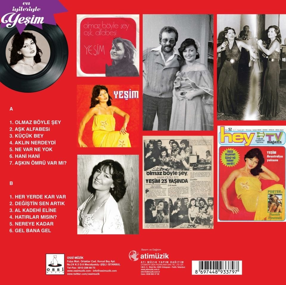 YEŞİM - EN İYİLERİYLE - LP COMPILATION 2023 BASIM GATEFOLD SIFIR PLAK