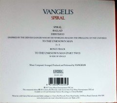 VANGELIS - SPIRAL (1977) 2013 REMASTERED ESOTERIC RECORDINGS CD 2.EL