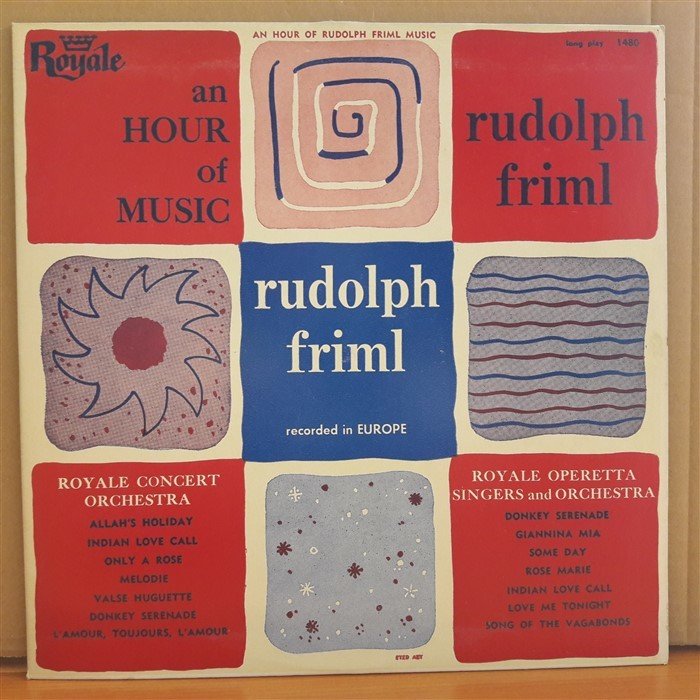 RUDOLPH FRIML - AN HOUR OF MUSIC - LP 2.EL PLAK
