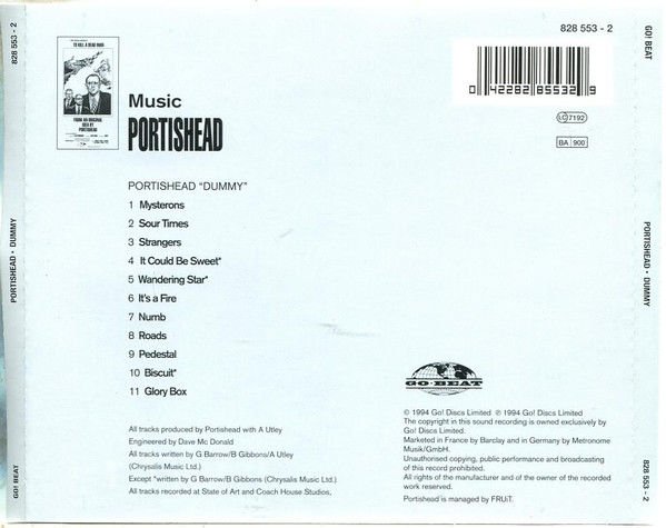 PORTISHEAD – DUMMY (1994) - CD SIFIR
