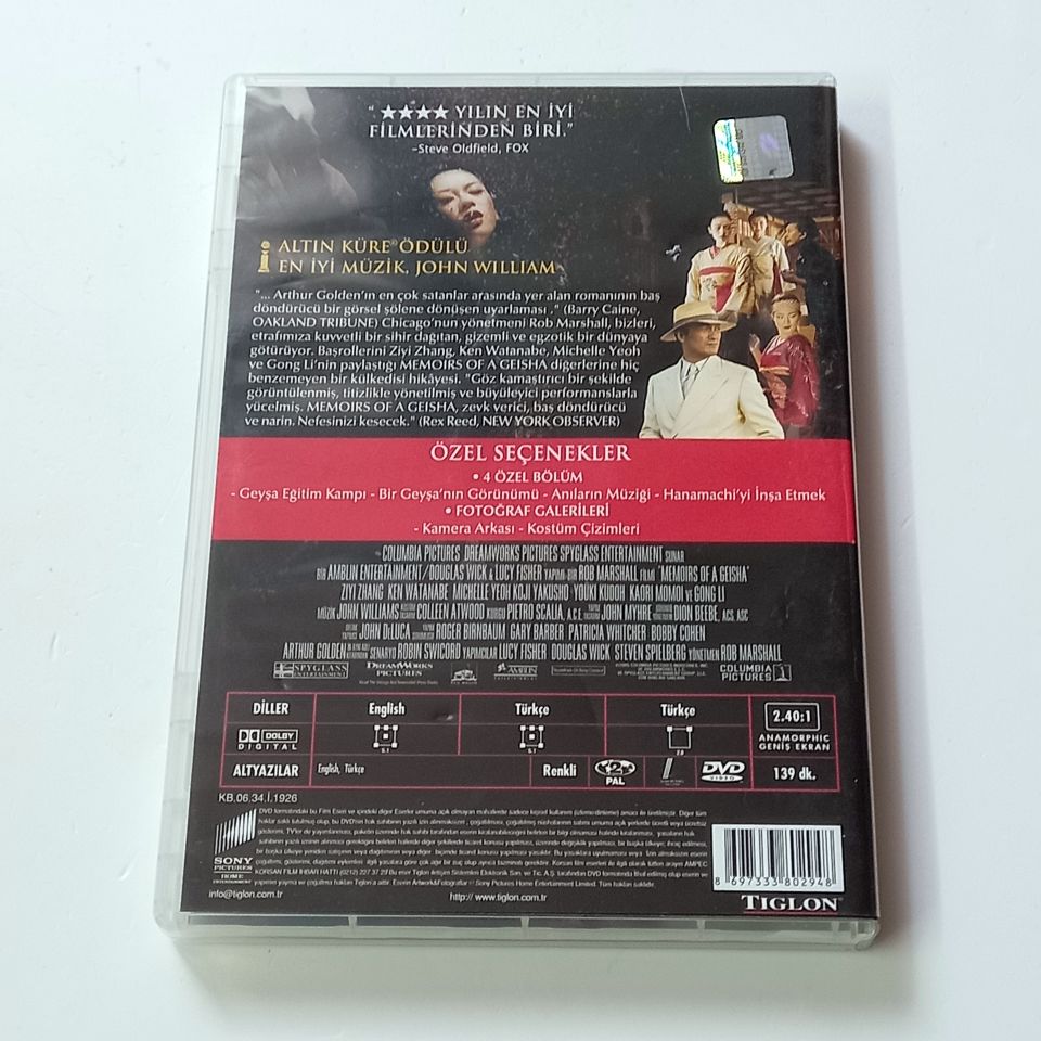 MEMOIRS OF A GEISHA / BİR GEYŞANIN ANILARI - ZIYI ZHANG, KEN WATANABE, MICHELLE YEOH, YÖN.: ROB MARSHALL  - DVD 2.EL