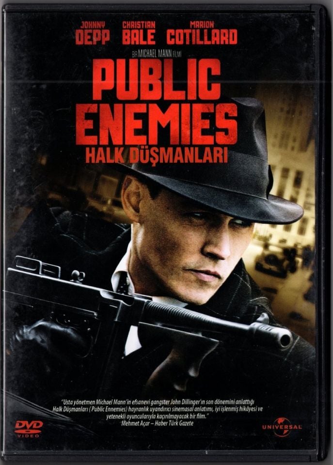 PUBLIC ENEMIES - HALK DÜŞMANLARI - JOHNNY DEPP - CHRISTIAN BALE - MARION COTILLARD - MICHAEL MANN - DVD 2.EL