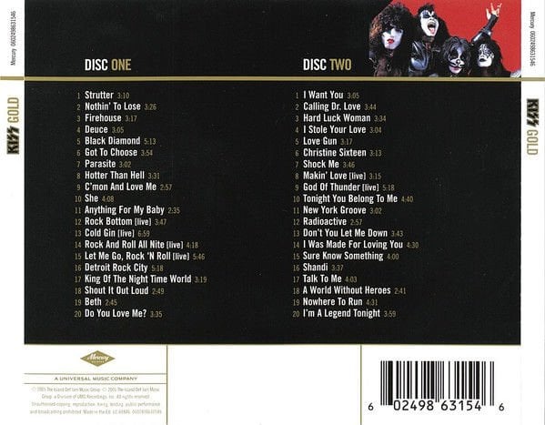 KISS – GOLD (2005) - 2CD JEWEL CASE AMBALAJINDA SIFIR
