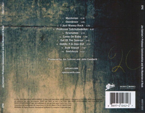 JOE SATRIANI – PROFESSOR SATCHAFUNKILUS AND THE MUSTERION OF ROCK (2008) - CD AMBALAJINDA SIFIR