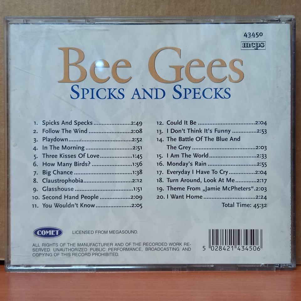 BEE GEES – SPICKS AND SPECKS - CD 2.EL