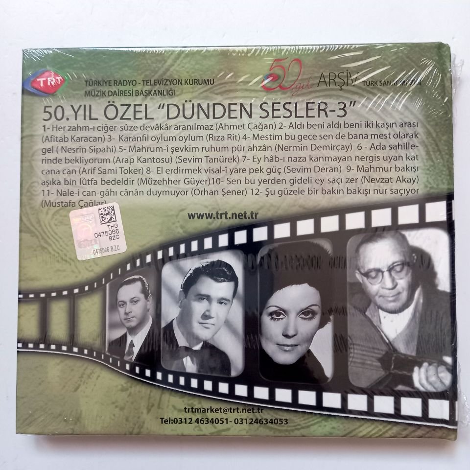 50. YIL ÖZEL DÜNDEN SESLER 3 / TÜRK SANAT MÜZİĞİ / TRT ARŞİV SERİSİ 280 - CD SIFIR