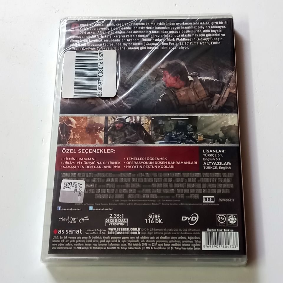 SON KALAN / LONE SURVIVOR - MARK WAHLBERG, TAYLOR KITSCH, EMILE HIRSCH, YÖN.: PETER BERG  - DVD AMBALAJINDA SIFIR
