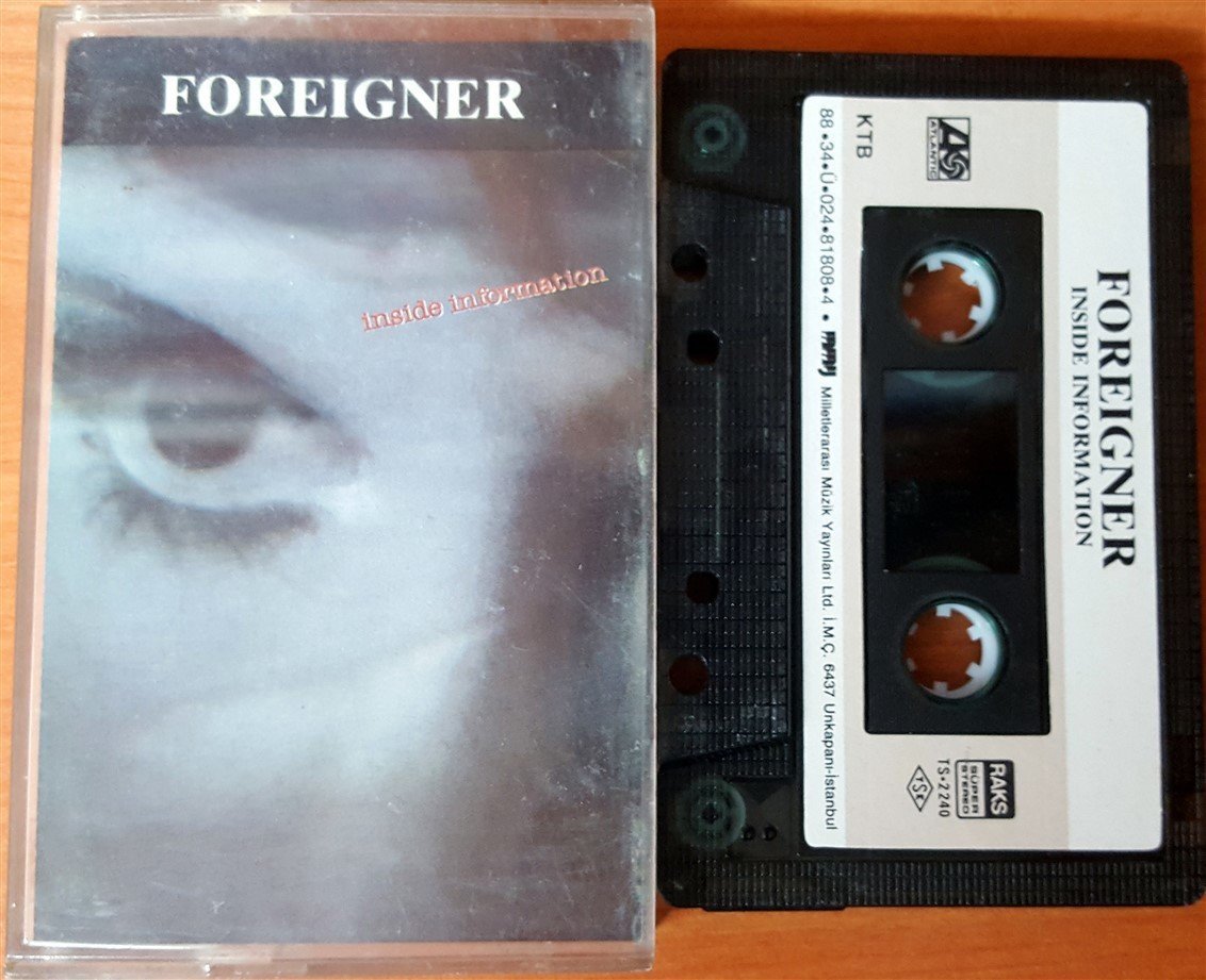 FOREIGNER - INSIDE INFORMATION (1988) MMY CASSETTE MADE IN TURKEY ''USED''