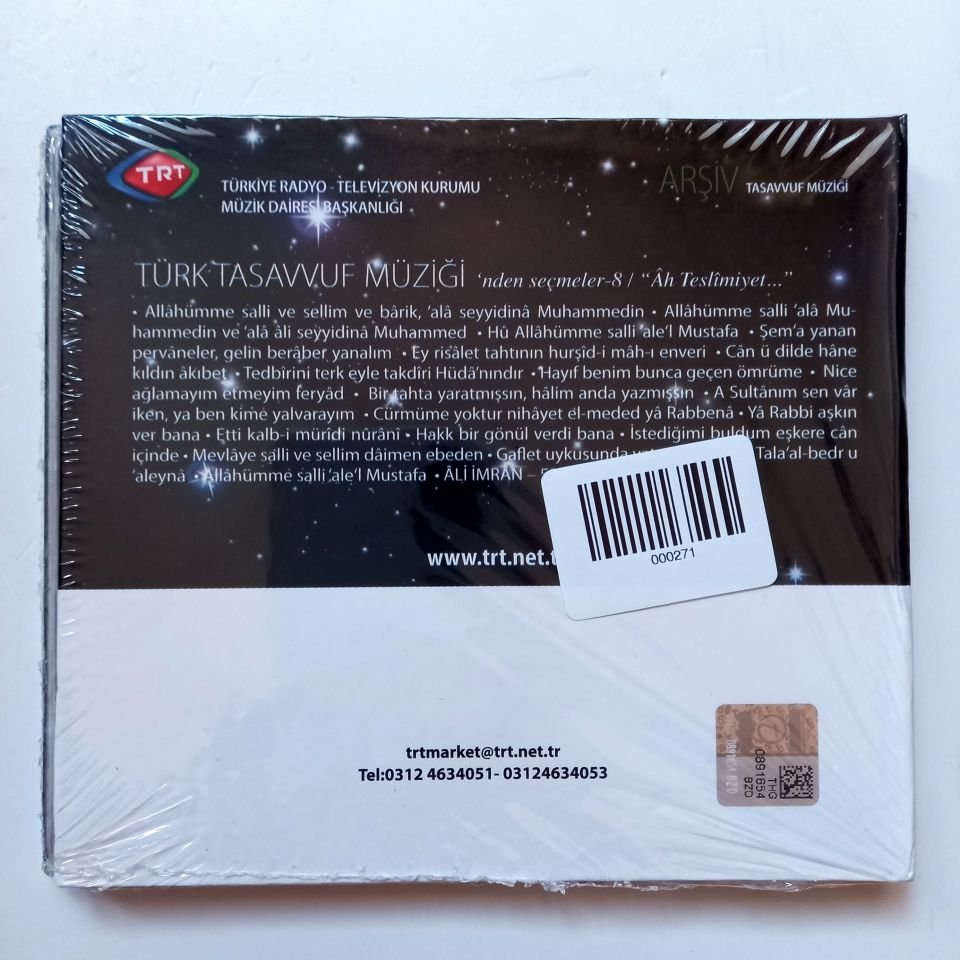 TÜRK TASAVVUF MÜZİĞİ ''AH TESLİMİYET'' / TASAVVUF MÜZİĞİ / TRT ARŞİV SERİSİ 284 - CD SIFIR