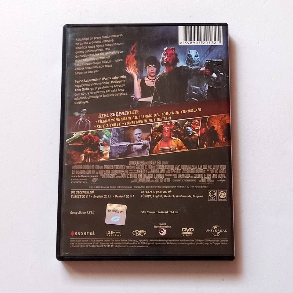 HELLBOY II ALTIN ORDU / HELLBOY II THE GOLDEN ARMY - RON PERLMAN, SELMA BLAIR, DOUG JONES - YÖN.: GUILLERMO DEL TORO - DVD 2.EL