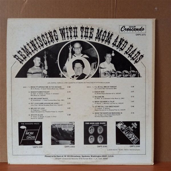 THE MOM AND DADS – REMINISCING WITH THE MOM AND DADS (1972) - LP 2.EL PLAK