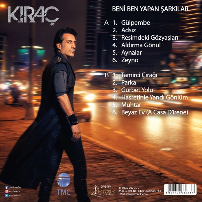 KIRAÇ - BENİ BEN YAPAN ŞARKILAR (2019) - LP TAMİRCİ ÇIRAĞI 2024 BASIM SIFIR PLAK