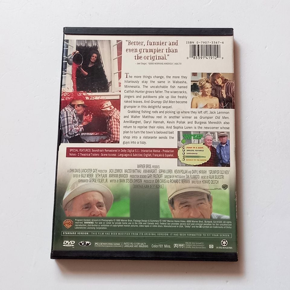 GRUMPIER OLD MEN - JACK LEMMON, WALTER MATTHAU, ANN-MARGRET, SOPHIA LOREN - YÖN.: HOWARD DEUTCH - DVD SNAPCASE 2.EL 1. BÖLGE TÜRKÇE ALTYAZI YOKTUR