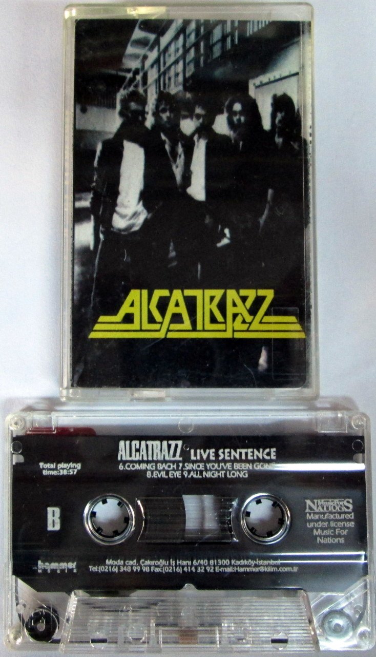 ALCATRAZZ - LIVE SENTENCE 1992 CASSETTE HAMMER MADE IN TURKEY ''USED''