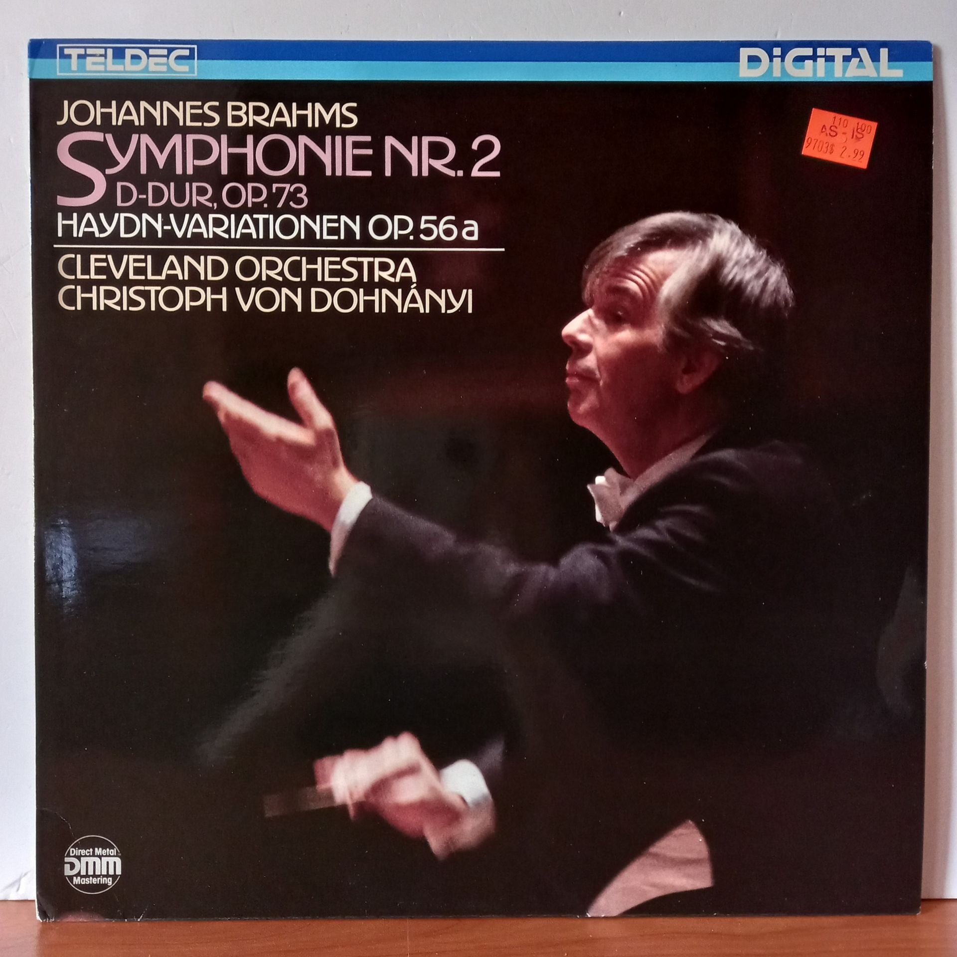 BRAHMS: CLEVELAND ORCHESTRA / CHRISTOPH VON DOHNANYI – SYMPHONIE NR. 2 / HAYDN-VARIATIONEN (1988) - LP 2.EL PLAK