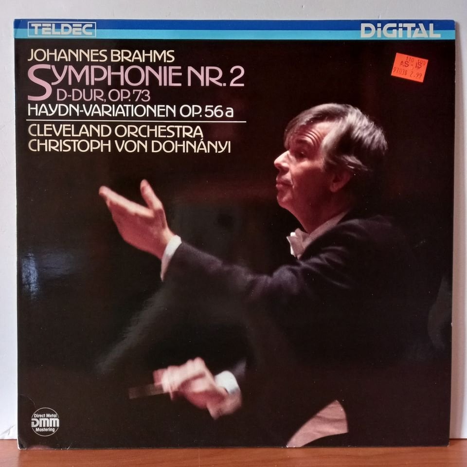 BRAHMS: CLEVELAND ORCHESTRA / CHRISTOPH VON DOHNANYI – SYMPHONIE NR. 2 / HAYDN-VARIATIONEN (1988) - LP 2.EL PLAK