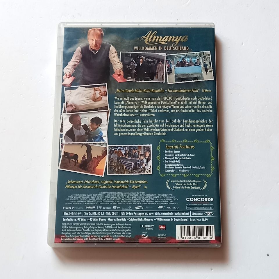 ALMANYA  WILLKOMMEN IN DEUTSCHLAND - VEDAT ERİNCİN, FAHRİ OGÜN YARDIM - YÖN.: YASEMİN SAMDERELİ - DVD 2.EL