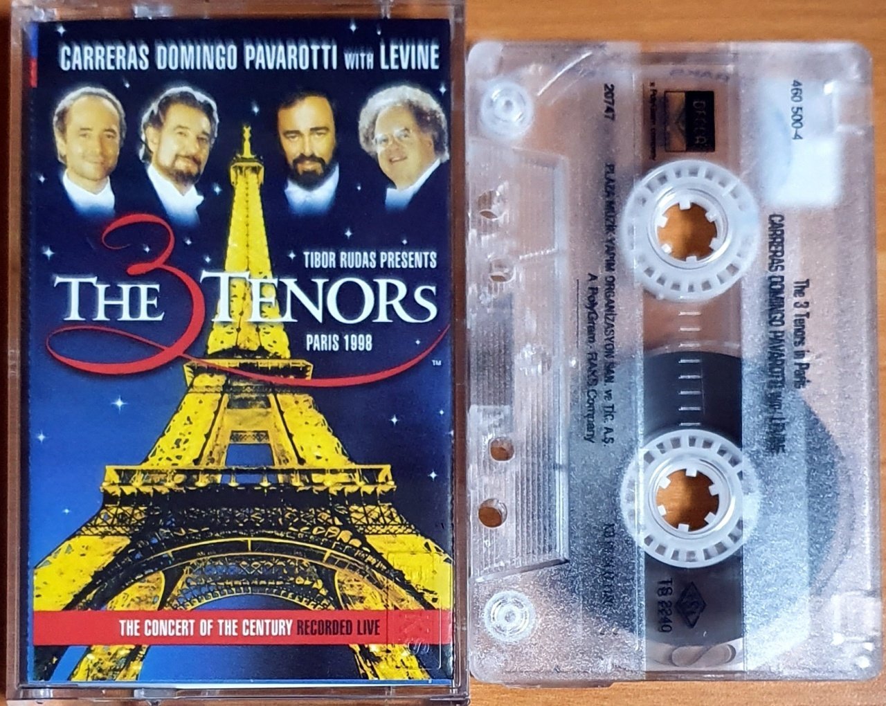 THE 3 TENORS IN PARIS / CARRERAS, DOMINGO, PAVAROTTI WITH LEVINE (1998) - KASET PLAZA MÜZİK 2.EL