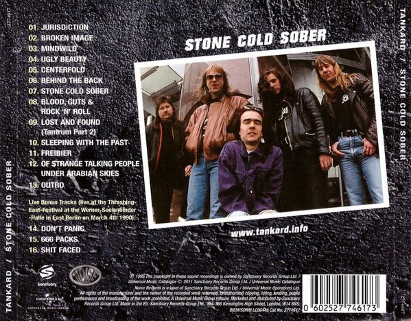 TANKARD - STONE COLD SOBER (1992) - CD 2011 REISSUE EDITION / JEWEL CASE AMBALAJINDA SIFIR