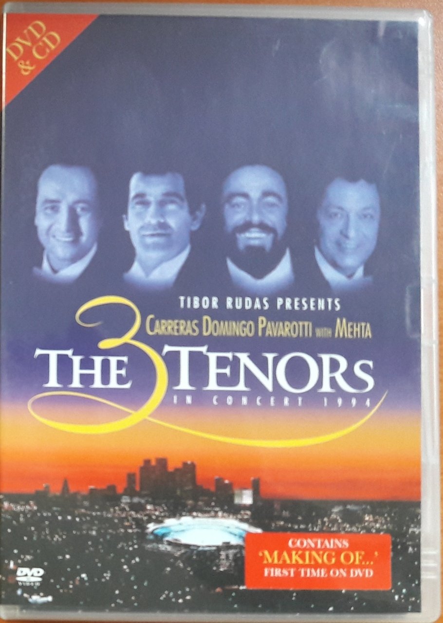 THE 3 TENORS IN CONCERT 1994 CARRERAS DOMINGO PAVAROTTI WITH MEHTA - DVD+CD 2.EL