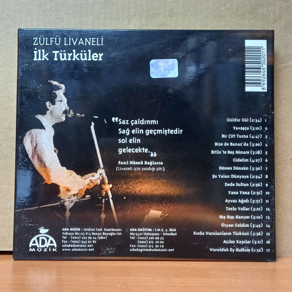 ZÜLFÜ LİVANELİ - İLK TÜRKÜLER / BÜTÜN ESERLERİ 1971-1981 - CD 2.EL