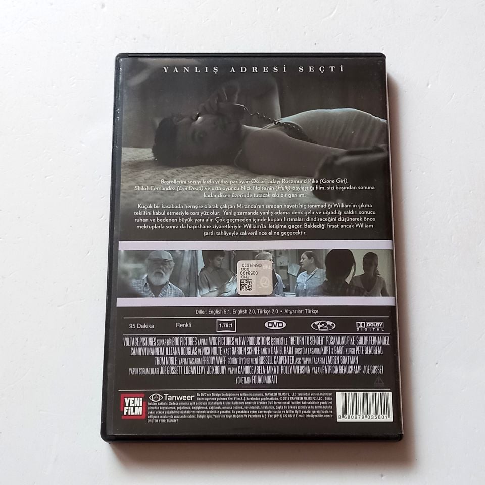 RÖVANŞ / RETURN TO SENDER - ROSAMUND PIKE, SHILOH FERNANDEZ, NICK NOLTE - YÖN.: FOUAD MIKATI - DVD 2.EL
