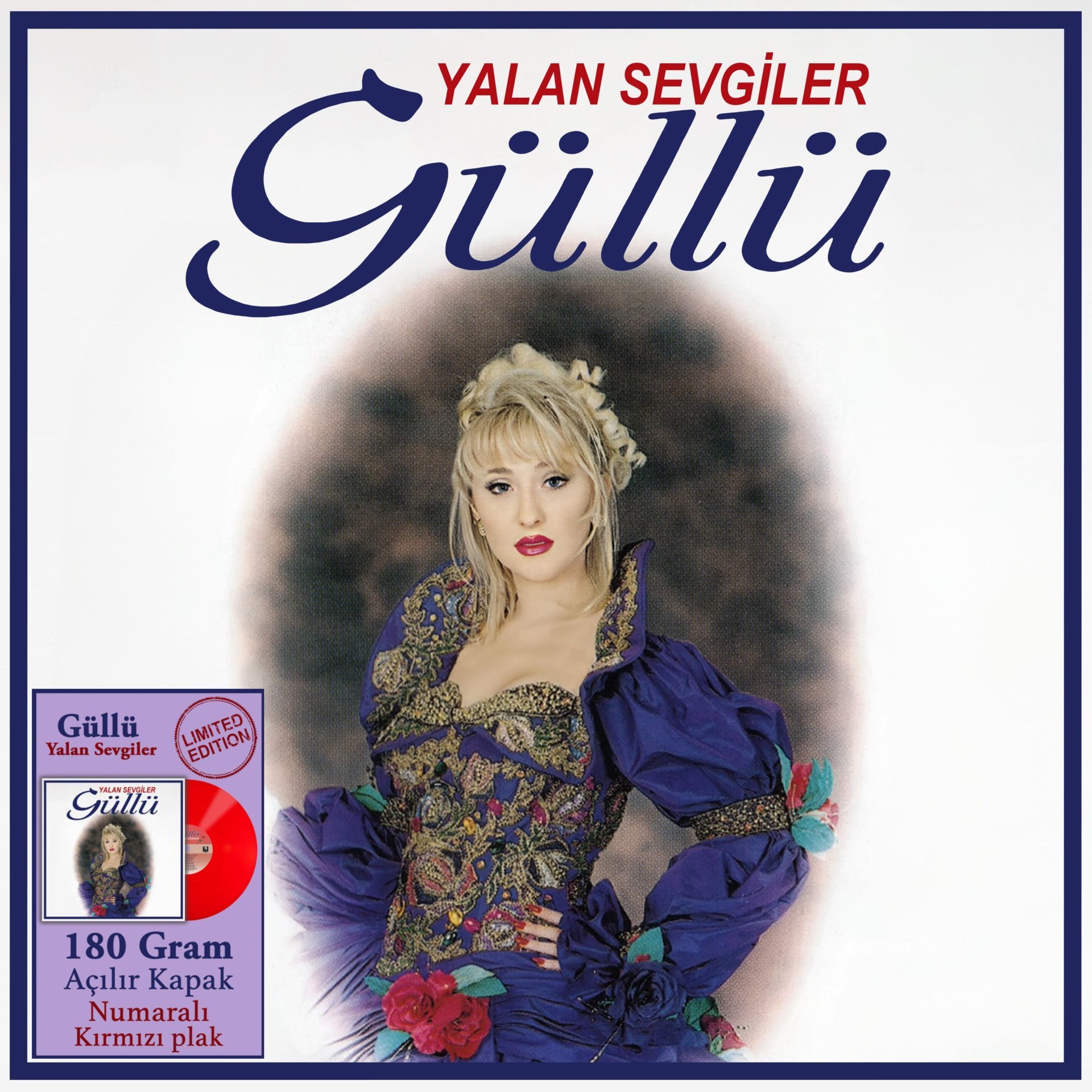 GÜLLÜ - YALAN SEVGİLER (1995) - LP 2024 BASIM NUMARALI KIRMIZI RENKLİ 180GR SIFIR PLAK
