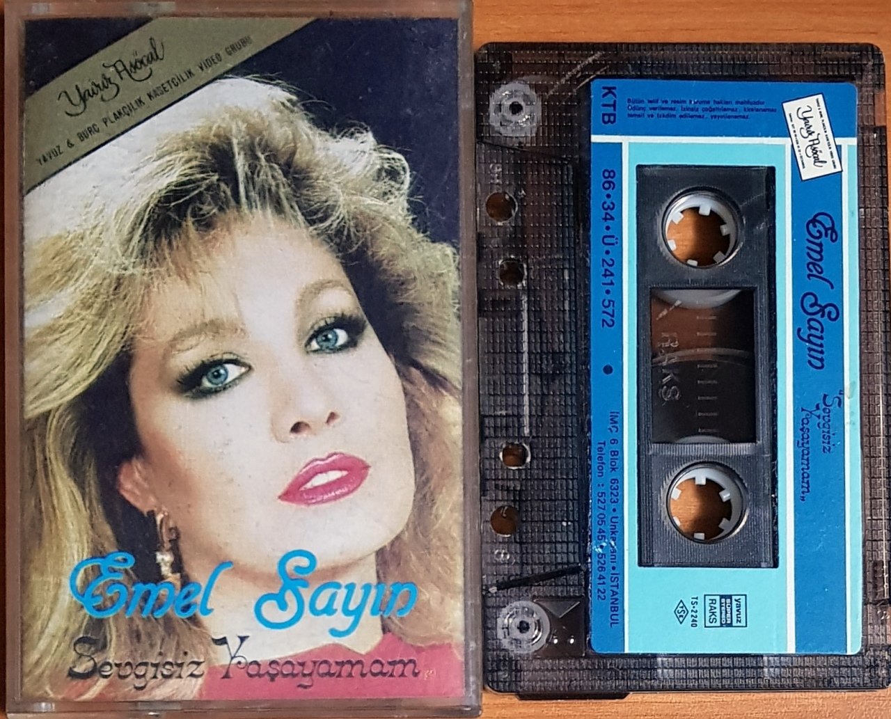 EMEL SAYIN - SEVGİSİZ YAŞAYAMAM (1986) - YAVUZ ASÖCAL KASET 2.EL